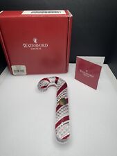 Waterford Crystal Candy Cane. Red and Crystal 6” Christmas Candy Cane New in Box picture