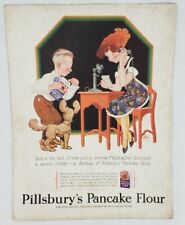Vintage Pillsbury's Pancake Flour Kitchen Breakfast Decor Ephemera Print Ad Orig picture