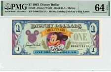 1993 $1 Disney Dollar Mickey 65th Anniv. PMG 64 EPQ (DIS30) picture