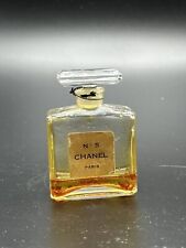 Vintage No 5 CHANEL Paris Glass Perfume Bottle Made in France Empty 3”H picture