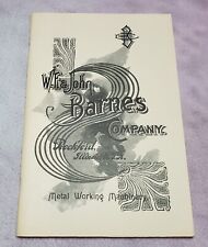 W.F. & JOHN BARNES CO. - 1896 CATALOG of METAL WORKING MACHINERY - REPRINT - EXC picture