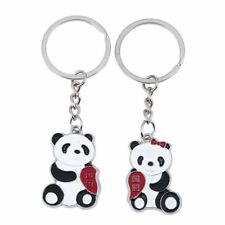 Panda Couple Keychain Gift Chain Pendant for Lovers - Two Pandas with Keyrings picture