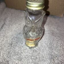VINTAGE RARE RHODES CO. APPLE SYRUP GLASS OWL SPICE SHAKER JAR EUC picture