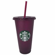 Starbucks Coffee 2020 Holiday Christmas Glitter Cold Cup Reusable 24oz - Purple picture