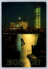 Vintage Postcard Boston Massachusetts Night View picture