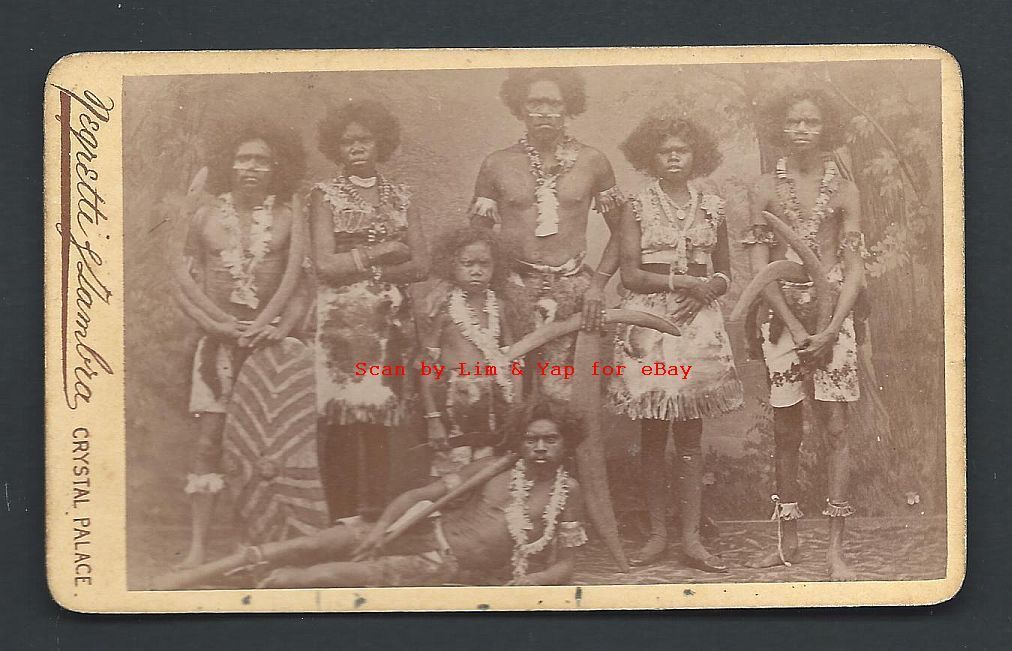 Aboriginals Australia CDV Negretti and Zambra 1884 Crystal Palace