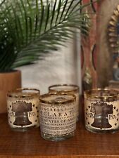 ONE (1776-1976) Set of 4 Declaration Of Independence Bicentennial Glasses picture