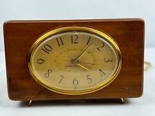 Vintage General Electric GE Alarm Clock Mode l7275A Solid Walnut Art Deco picture