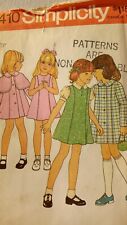 Vintage Simplicity 7410 Sewing Pattern Children's Dress, Coat, Cape Size 6 Uncut picture