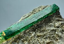 398 Carat Top Green Panjshir Emerald 32*5*2 mm Crystals On Matrix From @Afg picture