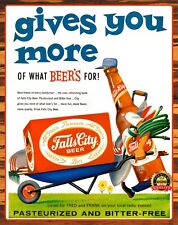 Fall City Beer - Gives You More - Restored - Metal Sign 11 x 14 picture