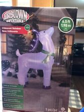 AIRBLOWN INFLATABLE IRIDESCENT REINDEER LED 6.5 FT. TALL, NEW. picture