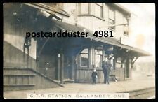 CALLANDER Ontario 1917 GTR Train Station. Real Photo Postcard picture