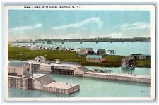 c1910's View Of New Locks Erie Canal Buffalo New York NY Antique Postcard picture