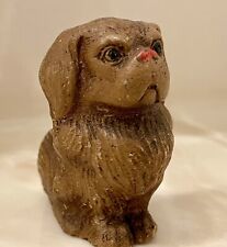 Pekingese Pug Dog  Statue Rare Vintage Miniature Dog  Figurine 2” Heavy picture