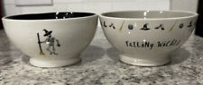 Rae Dunn Halloween-Themed TRICK OR TREAT and FEELING WICKED Set of 2 Bowls NEW picture