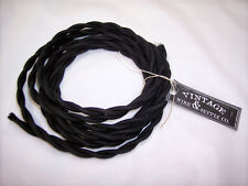 Black Cotton Twisted Wire Lamp Cord Pendant Light-Steampunk Lamp Retro Cord picture