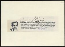 Dennis O'Keefe d1968 signed autograph auto 4x5 Cut Actor and Screenwriter picture