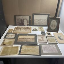LARGE Antique Estate Photo Lot 1800s 19th Century America Tin Type Pioneer West picture