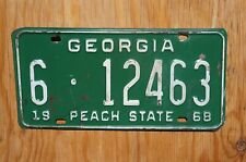1968 Georgia Peach State License Plate picture