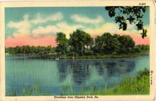 View of A Picturesque Lake, Greetings from Slippery Rock, Pennsylvania Postcard picture