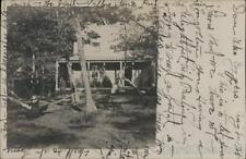 1905 RPPC Vergennes,VT Woman in Swing In Front of Home Addison County Vermont picture