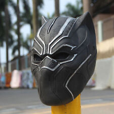 Black Panther Full Head Latex Face Mask Cosplay Memorial Infinity Marvel Avenger picture