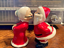 Vintage Inarco 1950's or 1960's Kissing Santa Salt & Pepper Terrific Condition picture