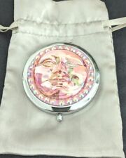 Kirks Folly Compact Mirror Pink Moon Face Backside Inscribed Graduation Gift picture