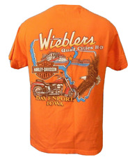Harley-Davidson T-Shirt Woman M Wieblers Quad Cities HD Davenport Iowa Orange picture