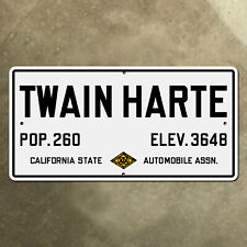 Twain Harte California town boundary limit highway road sign 1929 16x8 picture