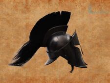 Antique Finish Black Colour Plume LAP-244 King Leonidas Spartan Helmet picture