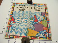 Vintage Tourist paper: YOUR EUROPEAN TRIP--1930'S i think picture