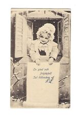 c1890's Stock Danish Victorian Trade Card a Happy and Joyfull Christmas picture