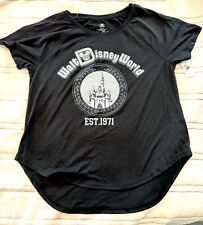 NEW Walt Disney World Shirt Womens M Black Silver Castle Mickey Mouse Parks picture