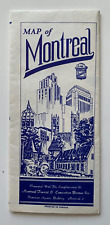 Vintage ca 1950s Street Map of Montreal Canada Oligny Publishing ads advertising picture