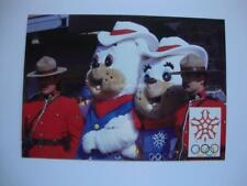 Railfans2 692) Postcard Calgary Canada, 1988 Winter Olympic Mascots Hidy & Howdy picture