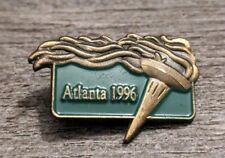 1996 Summer Olympics Atlanta Georgia - Brass Olympic Torch Souvenir Lapel Pin picture