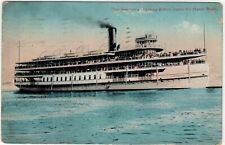 ZAYIX Great Lakes Steamer Americana Leaving Buffalo for Crystal Beach Divided picture
