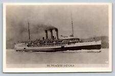 c1948 RPPC SS Princess Victoria Ship Leaving Seattle VINTAGE Postcard  picture