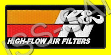 K & N HIGH FLOW AIR FILTERS EMBROIDERED PATCH IRON/SEW ON ~4-1/4