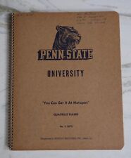 Vtg 1950's Penn State University Nittany Lions Logo Notebook Math Calcs Football picture