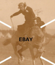 C 1918-1930 OOAK RPPC Rose Henderson Horse Joe Frontier Days Walla Walla Sepia picture