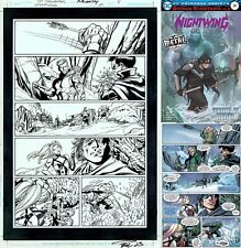 Pelletier Signed Nightwing 29 Original Art Harley Quinn Green Arrow Damian Wayne picture