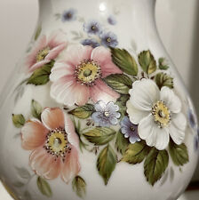 Porcelain Vase Wallendorf W 1764 Vtg Vase White Flowers Serially Numbered 2234 picture