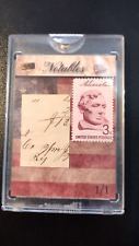 1/1 Pieces of the Past Relic - 1863 Civil War Receipts and Abe Lincoln Stamp 1/1 picture