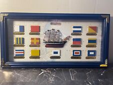 NAUTICAL WALL  ART - 1869 CUTTY SARK & FLAG DISPLAY OF TIME PERIOD-19.5 