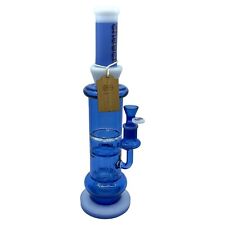 Cheech Bong 11inch Tall Shower Head Perculator  Blue Glass Waterpipe picture