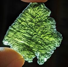 MOLDAVITE WORLD CLASS TEXTURE Tektite Synergy 12 Certificate Of Authenticity picture