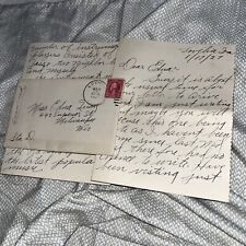 Antique 1927 Letter from Lovilia Iowa IA Mentions A Bobsled Ride Bobsledding picture